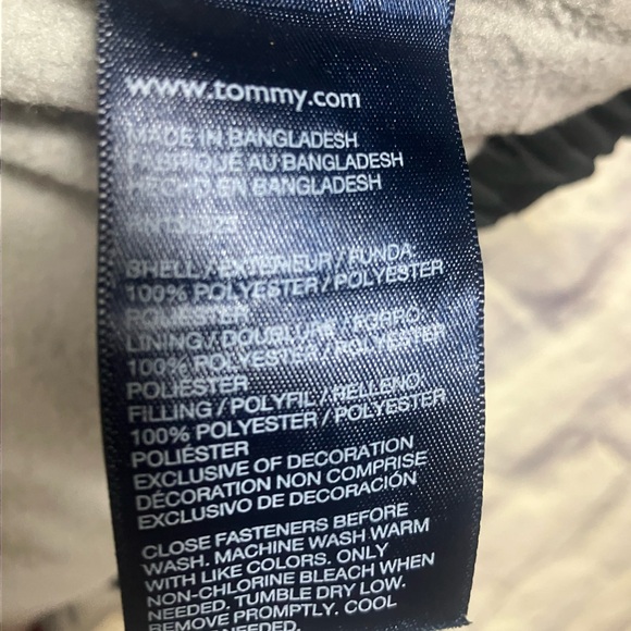 Tommy Hilfiger Youth Boys Fleece Lined Hooded Puffer Jacket Coat Large - Picture 8 of 8